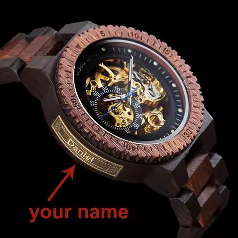 Personalized Watch Men BOBO BIRD Wood Automatic Watches Relogio Masculino Custom Anniversary Gifts f