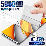 3Pcs HD Hydrogel Film For Xiaomi Poco X3 M3 F3 M4 M5 M5s Pro NFC 5G Screen Protectors For Redmi Note 7 8 8T 9 9s 10 10s 11s 8A 9A 9C 9T Pro