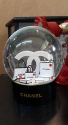 香奈兒 Chanel 香水瓶白大LOGO雪花水晶球 / 情人節水晶球 / 滿額贈品