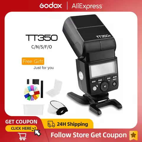 Godox TT350 Mini Speedlite TT350C TT350N TT350S TT350F TT350O TT350P Camera Flash TTL HSS for Canon 