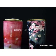 【 AMBRAI.com 】星巴克 starbucks 台灣限定 櫻舞漫漫 夜櫻滿開 雙層馬克杯 (一對) 櫻花 陶瓷