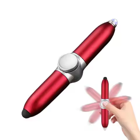 Fingertip Rotating Pen LED Pen Ball Pen Fidget Spin Ballpoint Pen with Light Metal Ballpoint Gyrosco