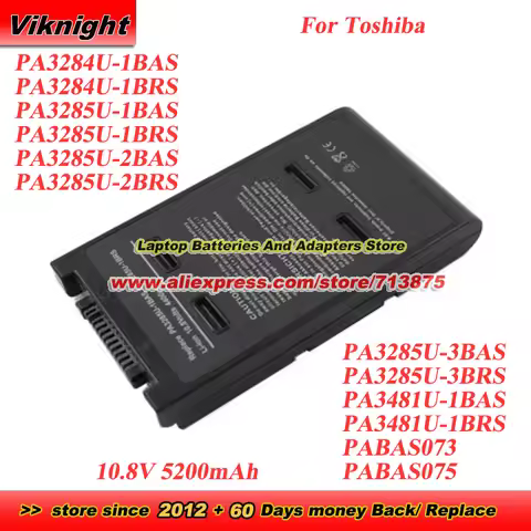 PA3285U-1BRS PA3284U-1BAS Battery PABAS073 for Toshiba Dynabook Satellite J60 J61 J62 J63 J70 J71 A1