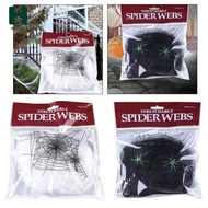 Homyl Halloween Spider Web Decoration, Stretchable Spider Web, Super Practical Spider Web with 2 Art