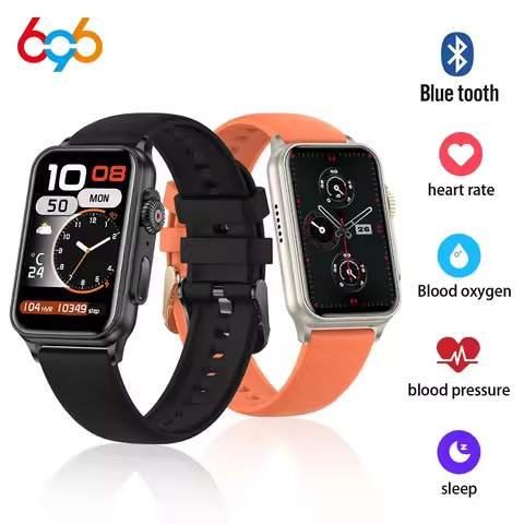 696 Men Women New 1.57 Inch 120+ Sport Modes Smart Watch Heart Rate Monitor Waterproof Music Blue To