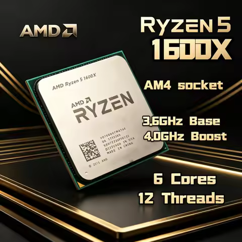 AMD Ryzen 5 1600X 3.6GHz Six Core Twelve Thread 95W L3 16M Socket AM4 R5 1600X Gaming CPU Pro Max 4K