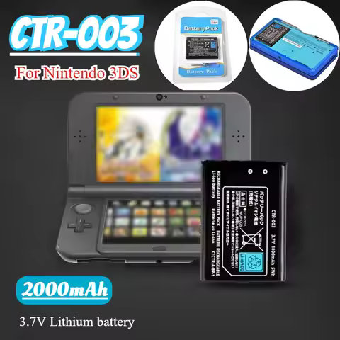CTR-003 Replacement Battery 2000mAh CTR 003 3.7V Lithium Bateria for Nintendo N3DS 3DS 2DS Game Cons