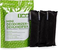 Ever Bamboo Mini Deodorizer &amp; Dehumidifier w/Natural Bamboo Charcoal (3-Pack, 3 x 25 g)