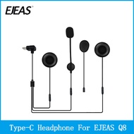 1Pcs Original EJEAS Type-C Interface Headset For EJEAS Q8 Motorcycle Helmet Intercom