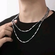 Kalung Titanium Model Rantai Padi Stainless Steel 316L