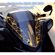 for Yamaha XMAX 300 2023 Motorcycle Acrylic Sports Windshield Front Windscreen Sports Wind Screen Flyscreen Visor Viser Deflector Accessories