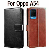 Oppo A54 Flip Cover Case Leather Wallet Sarung Oppo A54