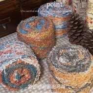 Ready Stock Ready Stock Oil Painting Circle Line Gradient Fancy Thread Handmade DIY Hat Scarf 50g Ra