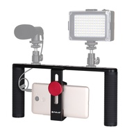 New arrival PULUZ Vlogging Live Broadcast Smartphone Video Rig Filmmaking Recording Handle Stabilize