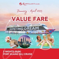 [Resorts World Cruises] [Value Fare] 2 Nights Port Klang (KL) Cruise (Sun) onboard Genting Dream (Jan to Apr 2025 Sailings)