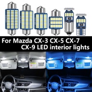 100% Canbus For Mazda CX-3 CX-5 CX-7 CX-9 CX3 CX5 CX7 CX9 Vehicle LED Interior Dome Map Light License Plate Light Accessories