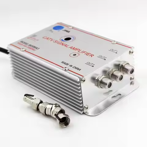 Low Loss CATV Signal Splitter 20DB Gain Digital TV Antenna Signal Amplifier Booster 2/3/4/6/8 Way fo