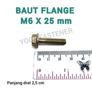 Flange Bolt M6x25 mm key bolt 10 yellow flange bolts cap bolt.