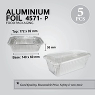 4571-p Aluminium Foil Tray with Lid (5pcs)