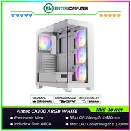 Antec CX300 ARGB WHITE - Mid-Tower Gaming Case - Panoramic View