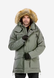 -20°C 男士雪地遠足防水外套 - 卡其綠色 SH900 Quechua Men's Parka Jacket with Hood