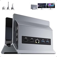 USB C Docking Station Dual Monitor 4K 60Hz, 11-in-1 Vertical Laptop Dock with Stand, 100W PD Chargin