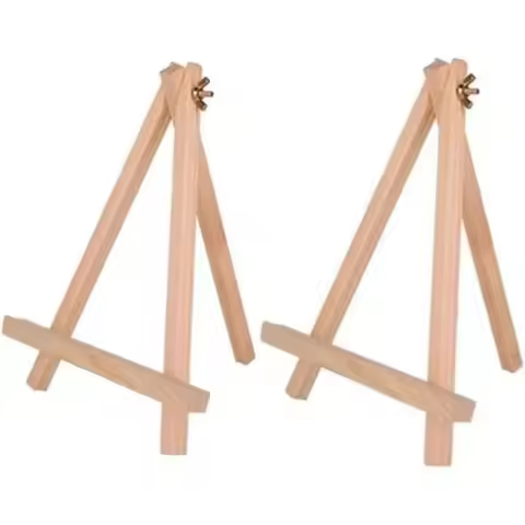 2026 Latest Model Adjustable Mini Wooden Easel Desktop Painting Easel Stand Portable Triangular Desk