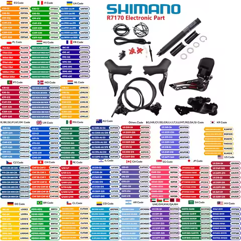 Shimano 105 Series Di2 Groupset R7170 Without Crankset/Electronic Part 2x12s For Road Bike No Cranka