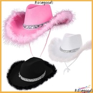 ROSEGOODS Cowgirl Hat Costume Party Cosplay Funny Cowboy Accessory Sequin Sequin Cowgirl Hats