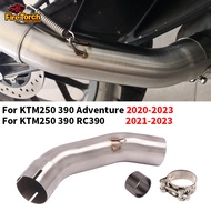 กลางท่อไอเสียรถจักรยานยนต์ Mienaoye6247443สำหรับการผจญภัย KTM 250 390 RC390 ADV 2020 2021 2022 2023ห