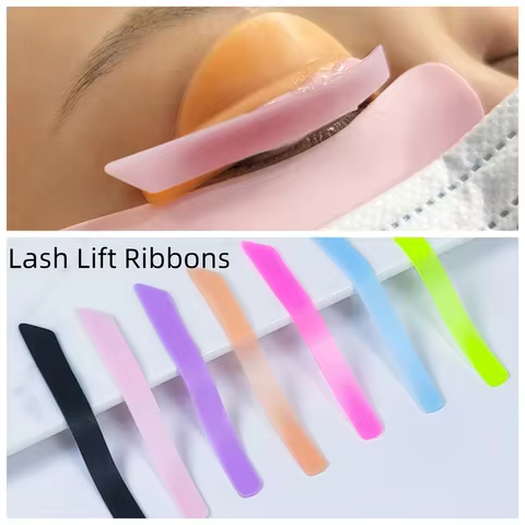 Libeauty 1 Pair Silicone Lash Lift Ribbon Tape Reusable Eyelash String Roller Lash Perm Cover Strip 