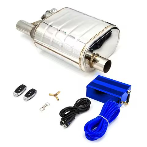51mm"/60mm"/ 63mm"/76mm'' /70mm Exhaust Muffler With Dump Valve Stainless Steel Electric Exhaust Cut