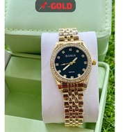 READY STOCK BONIA with Date Jam Tangan Wanita Stainless Steel Ladies Luxury Women Watches Murah