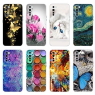 OnePlus Nord / OnePlus Z /OnePlus8 NORD 5G AC200 AC2003 Cute Cat Flower Printed Case Soft Silicone T