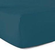 Fitted Sheet 100% Cotton 57 Thread Count Duck Blue 90 x 190 cm Fitted Sheet 30 cm