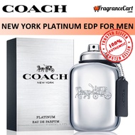 Coach New York Platinum EDP for Men (100ml) Eau de Parfum Spray Silver [Brand New 100% Authentic Perfume/Fragrance]
