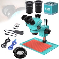 High-definition Trinoculars Microscope Welding Optical Magnification Aluminum Alloy Chassis Zoom Mic