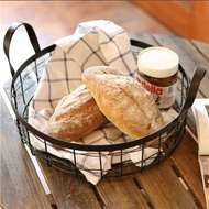Vintage European Zakka Bread Baguette Food Loaf Serving Tray Storage