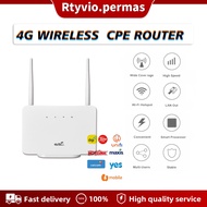 4G LTE CPE Router Modem 300Mbps 4G Router Wireless Modem External Antenna with Sim Card Slot US Plug