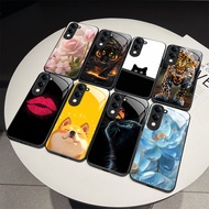 For Vivo Y04 Y19e 2025 Elegant Flower Cat Casing Vivo Y04 Y19e New Design Tempered Glass Phone Case