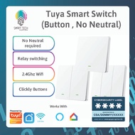 🇸🇬 SMART TECH® Smart Switch Tuya Wifi BLE No Neutral Wire, Capacitor Needed Smart Life Alexa and Goo
