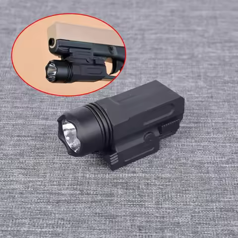 Tactical Nylon LED Handgun Flashlight Torch For Glock 17 19 1911 CZ-75 Pistol Gun Lanterna Airsoft W