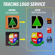 Tracing Logo Service Trace Adobe Illustrator (AI) , From Image to AI, PDF, PNG