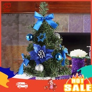 TW-Mini Artificial Christmas Tree Pot Glittery Ball Hotel Cafe Table Festival Decor