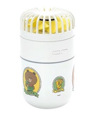 LINE FRIENDS Brown熊大cony兔兔sally莎莉便攜式風扇連放濕器（USB充電）