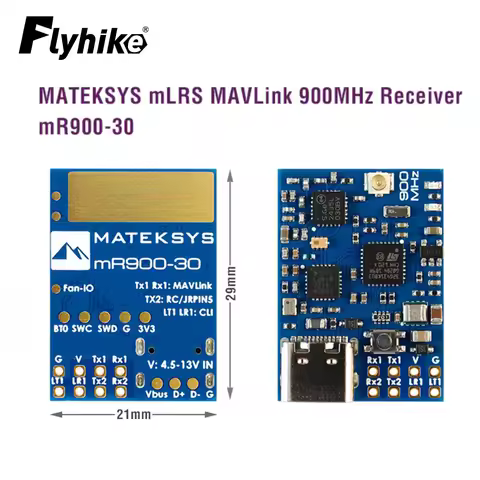 MATEKSYS MATEK MLRS MAVLINK 2.4GHZ/900MHZ TX Receiver MR24-30-TX / MR900-30-TX/MR900-22 RX /MR900-30