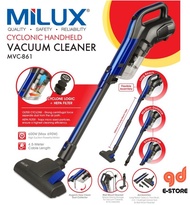 MILUX Vacuum Cleaner MVC-861 Cyclonic Handheld Powerful Motor 600W HEPA Filter One-Touch Easy Clean Dust Collector MVC861