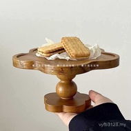 Miss Gao Flower ins Meal French Plate Candy Dessert Plate Foot Log Medium Tray Cake Antique Decorati