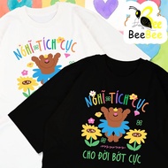 BEEBEE T-shirt I'm a life I'm a FISH - MY WORK IS SWIMMING, positive message, oversize cotton fabric