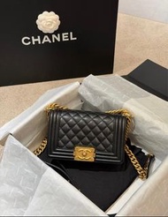 全港最低 ‼️‼️二手99%新 Chanel  Le boy黑金 小號 晶片